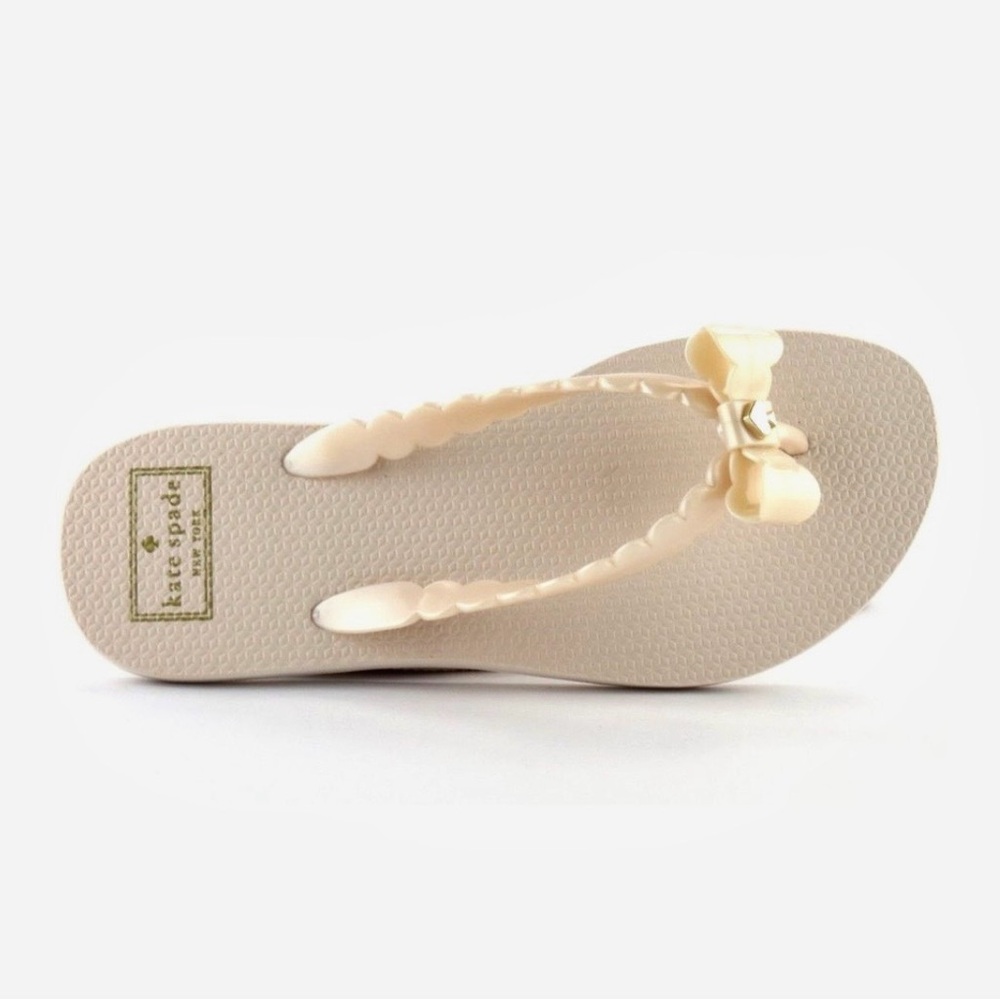 Kate Spade Designer Denise Bow Ribbon Flip Flop Sandals
Gold Spade Charm Sz 9-10